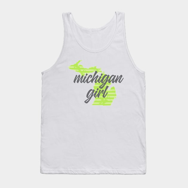 Michigan Girl Tank Top by Dale Preston Design